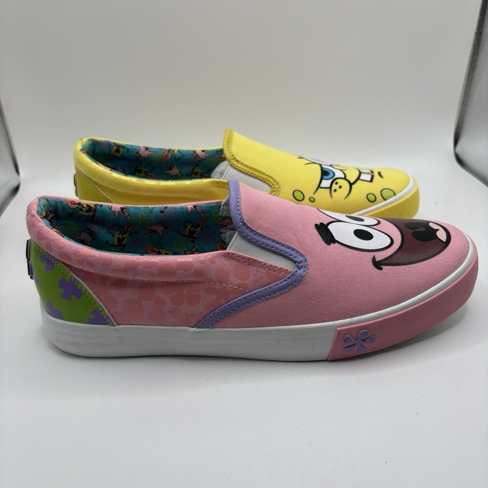 Nickelodeon Spongebob Squarepants Low Top Slip On Sneakers Women's Size 9.5 - Picture 2 of 10